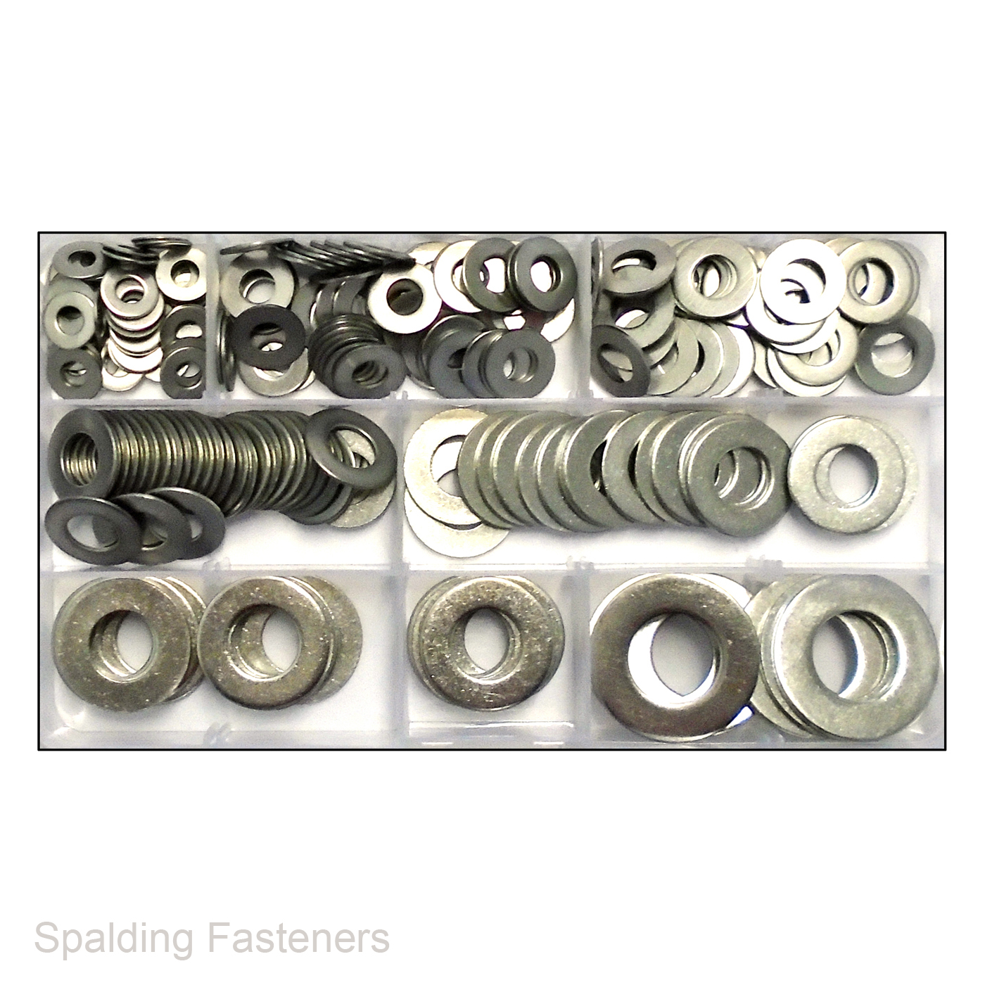 Assorted A2 Stainless Steel Imperial Flat Washers 1/4",5/16",3/8",7/16